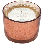 Rose Gold 3 Wick Mistletoe Wood Scented Speckled Glass Candle image number 1