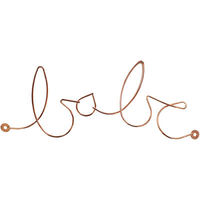 Rose Gold Wire Wall Hook - Babe image number 1