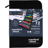 Crawford & Black Twin Tip Markers: Pack of 72