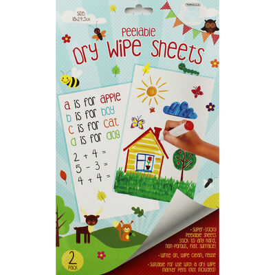 A4 Peelable Dry Wipe Sheets - 2 Pack image number 1