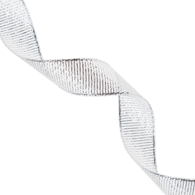 Silver Satin Ribbon 3m image number 1