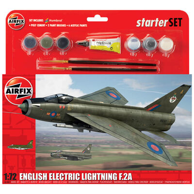 Airfix English Electric Lightning F.2A 1:72 Scale Large Model Starter Set image number 1
