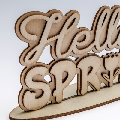 Hello Spring Wooden Sign image number 2