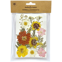 Pressed Dried Flowers & Foliage: Pack of 18