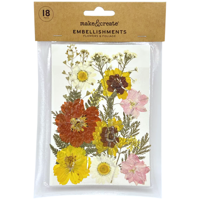 Pressed Dried Flowers & Foliage: Pack of 18 image number 1