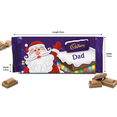 Cadbury Dairy Milk Chocolate Bar 110g - Dad image number 2
