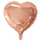 18 Inch Rose Gold Helium Heart Balloon Bundle image number 3