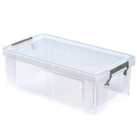 Whitefurze Allstore 5.8 Litre Clear Plastic Storage Box