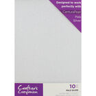 Crafters Companion Glitter Card 10 Sheet Pack - Pale Silver image number 1