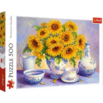 Sunflowers 500 Piece Jigsaw Puzzle image number 1