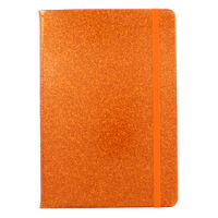 A5 Orange Glitter Cased Lined Journal