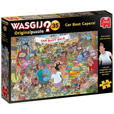 Wasgij Original 35 Car Boot Capers! 1000 Piece Jigsaw Puzzle image number 1