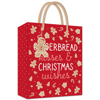 Christmas Medium Gingerbread Person Gift Bag