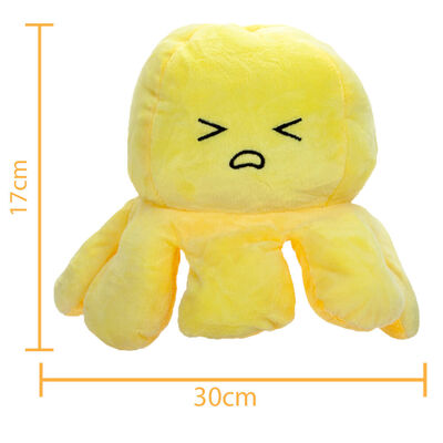 Large Reversible Squid Plush Toy: Orange & Yellow image number 4