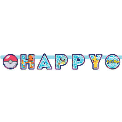 Pokemon Happy Birthday Letter Banner 2.18m image number 2