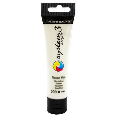 Daler Rowney System 3 Titanium White Acrylic Paint: 59ml image number 1