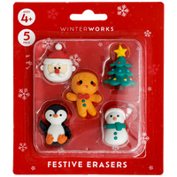 Festive Christmas Erasers Bundle