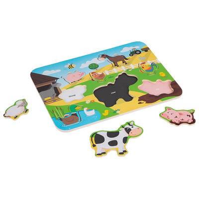 PlayWorks Wooden Farm Animals Puzzle image number 3