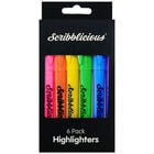 Scribblicious Neon Highlighters: Pack of 6 image number 1