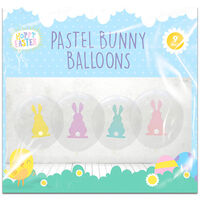 Pastel Bunny Balloons: Pack of 9
