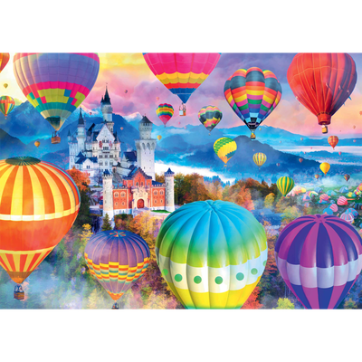 Neuschwanstein Air Balloon 500 Piece Jigsaw Puzzle image number 2