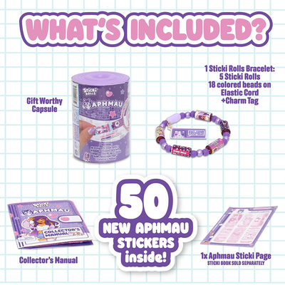 Sticki Rolls Aphmau Sticker Bracelet Set image number 5