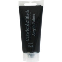 Crawford & Black Acrylic Black Paint: 200ml