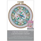 Cross Stitch Kit With Wooden Hoop: Bird Plate image number 1