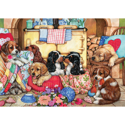 Cosy Kitchen Canines 1000 Piece Jigsaw Puzzle image number 2