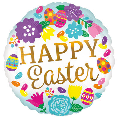 18 Inch Happy Easter Foil Helium Balloon image number 1