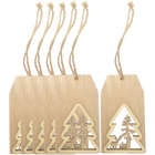 Merry Christmas Wooden Tags: Pack of 6 image number 1