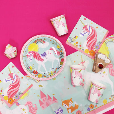 Magical Unicorn Paper Plates - 8 Pack image number 4