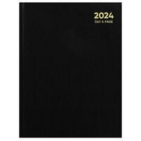 A5 2024 Hardcase Day a Page Diary: Black