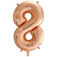 34 Inch Rose Gold Number 8 Helium Balloon