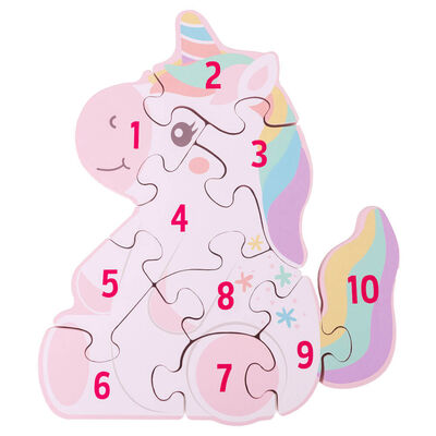 PlayWorks Wooden Unicorn Jigsaw Puzzle image number 1