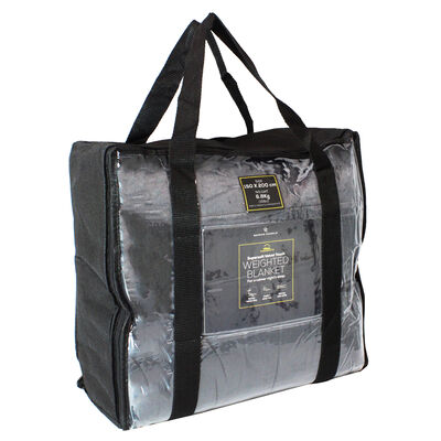 Grey Super-Soft Velvet Touch Weighted Blanket 150 x 200cm - 6.8kg image number 1