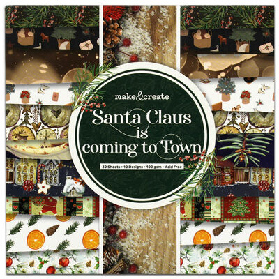 Santa Claus is Coming to Town Design Pad: 6 x 6 Inches image number 1