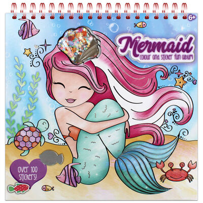 Mermaid Colour and Sticker Book image number 1