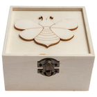 Wooden Bee Box with Clasp 11.5 x 11.5 x 6.5cm image number 1