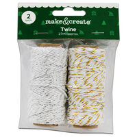 Gold and Silver Twine Set: Pack of 2
