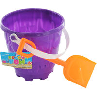 Round Castle Bucket With Spade - Assorted