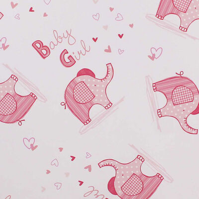 Pink Elephant Baby Girl Gift Wrap Sheets Pack image number 2