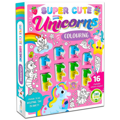Super Cute Unicorns Colouring image number 1