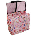 Pink Floral Craft Trolley Bag image number 3