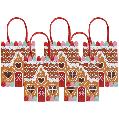Gingerbread House Treat Bags: Pack of 5 image number 1