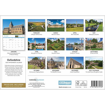 Oxfordshire 2020 A4 Wall Calendar image number 2