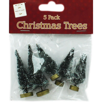 Frosted Christmas Trees: Pack of 5 image number 1
