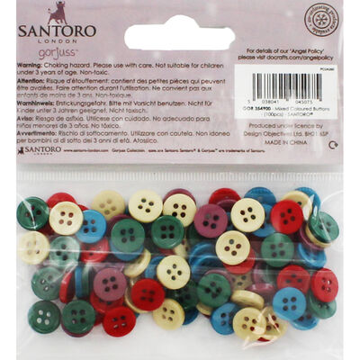 Santoro Mixed Colour Buttons - 100 Pieces image number 2
