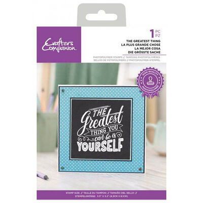 Crafters Companion The Greatest Thing You Can Be Is Yourself Clear Stamp image number 1