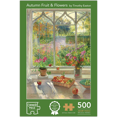 Autumn Fruit & Flowers by Timothy Easton 500 Piece Jigsaw Puzzle image number 1